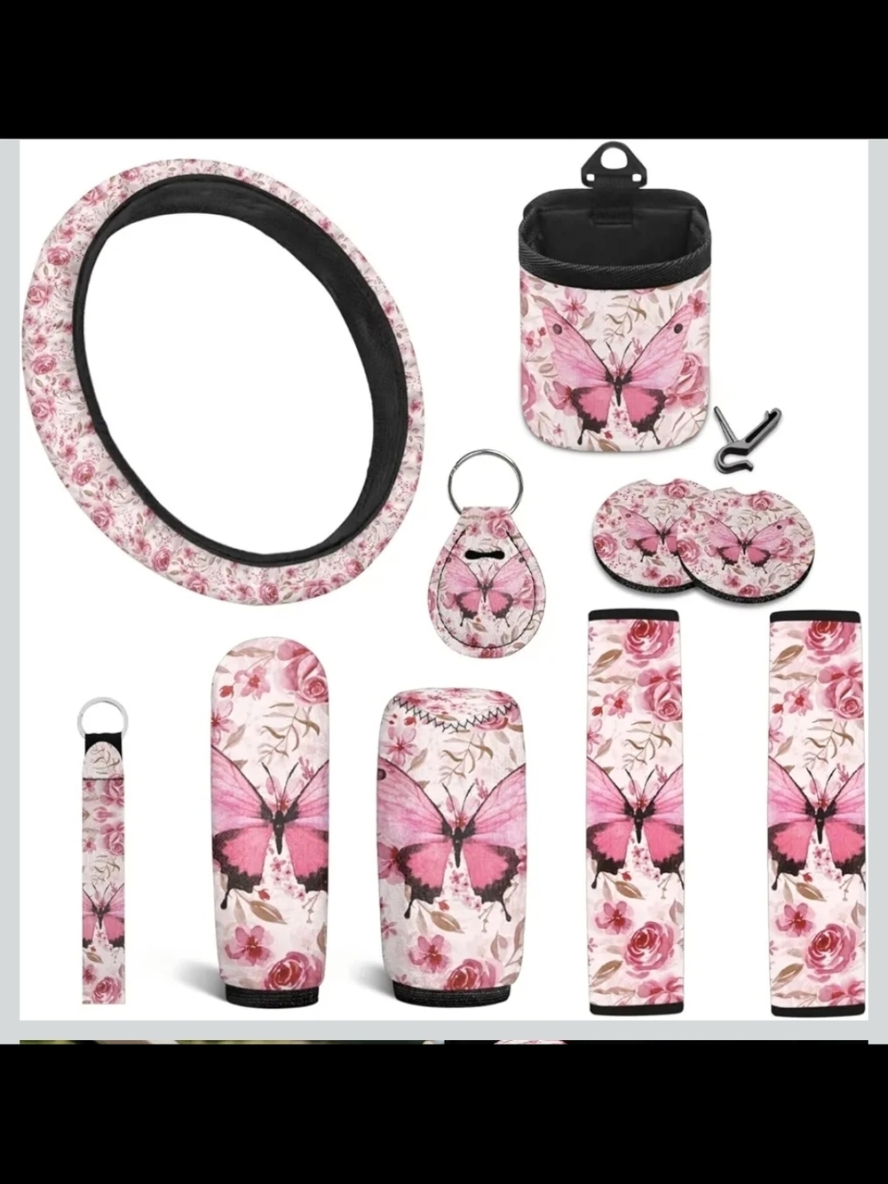 10 Pack Car Interior Accessories Butterfly